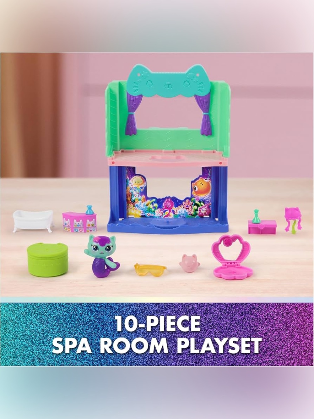 BRAND NEW girl youth gabbys gabby’s dollhouse mercat bathroom toy